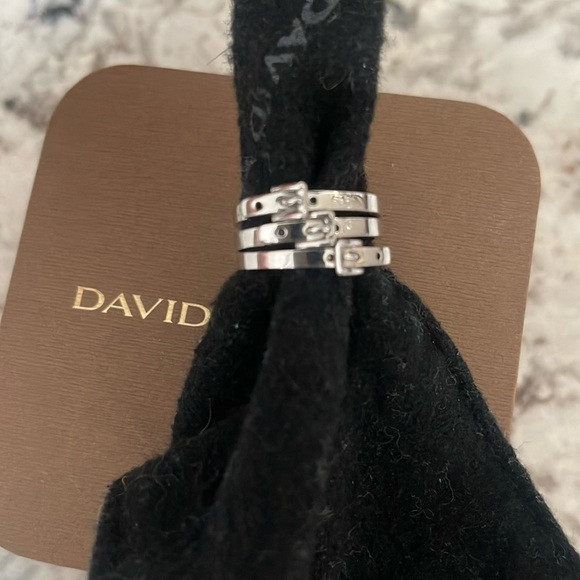 Michael Kors Jewelry - Buckle stacking rings silver